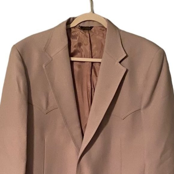 Levi’s Western Wear Vintage Mens Blazer Size 44L Tan Made In USA San Francisco - Picture 2 of 12